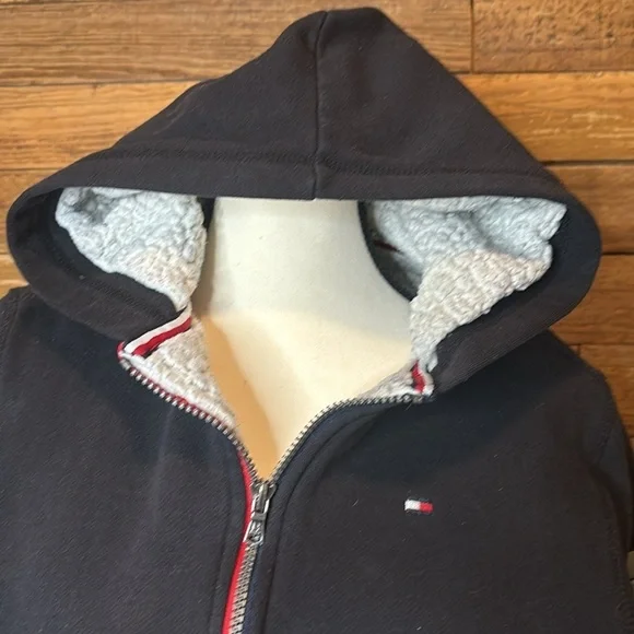 Tommy Hilfiger fleece-jacket black boys size large 16/18 - Picture 3 of 9